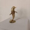 Decorative Brass Dolphin Figurine - Marine Life Sculpture