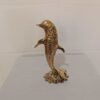 Decorative Brass Dolphin Figurine - Marine Life Sculpture