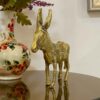 Decorative Brass Donkey Figurine - Rustic Farm Decor