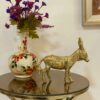 Decorative Brass Donkey Figurine - Rustic Farm Decor