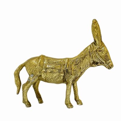 Decorative Brass Donkey Figurine – Rustic Farm Decor