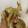Decorative Brass Donkey Figurine - Rustic Farm Decor