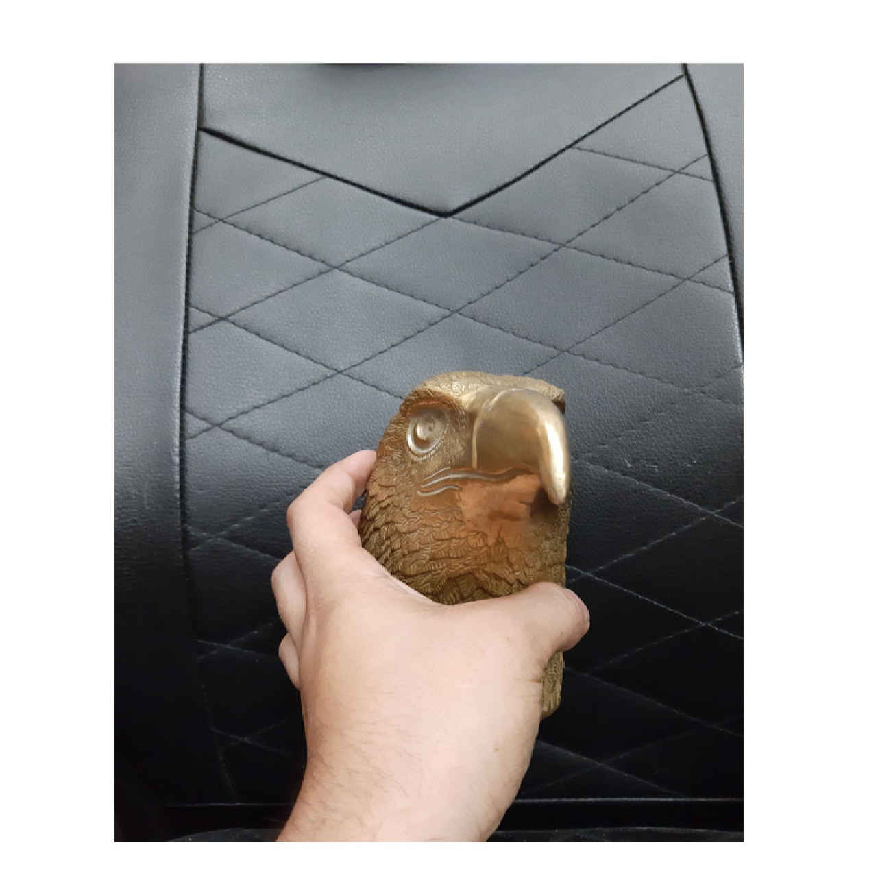 Decorative Brass Eagle Head Figurine – Majestic Bird Sculpture