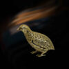 Decorative Brass Partridge Figurine - Bird Art Sculpture