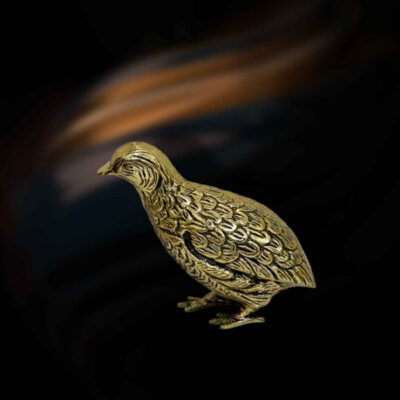Decorative Brass Partridge Figurine – Bird Art Sculpture