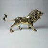 Decorative Brass Roaring Lion Figurine - King of the Jungle Sculpture