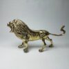 Decorative Brass Roaring Lion Figurine - King of the Jungle Sculpture