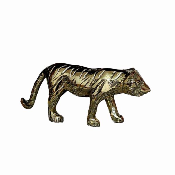 Decorative Brass Tiger Figurine - Wild Animal Art Decor
