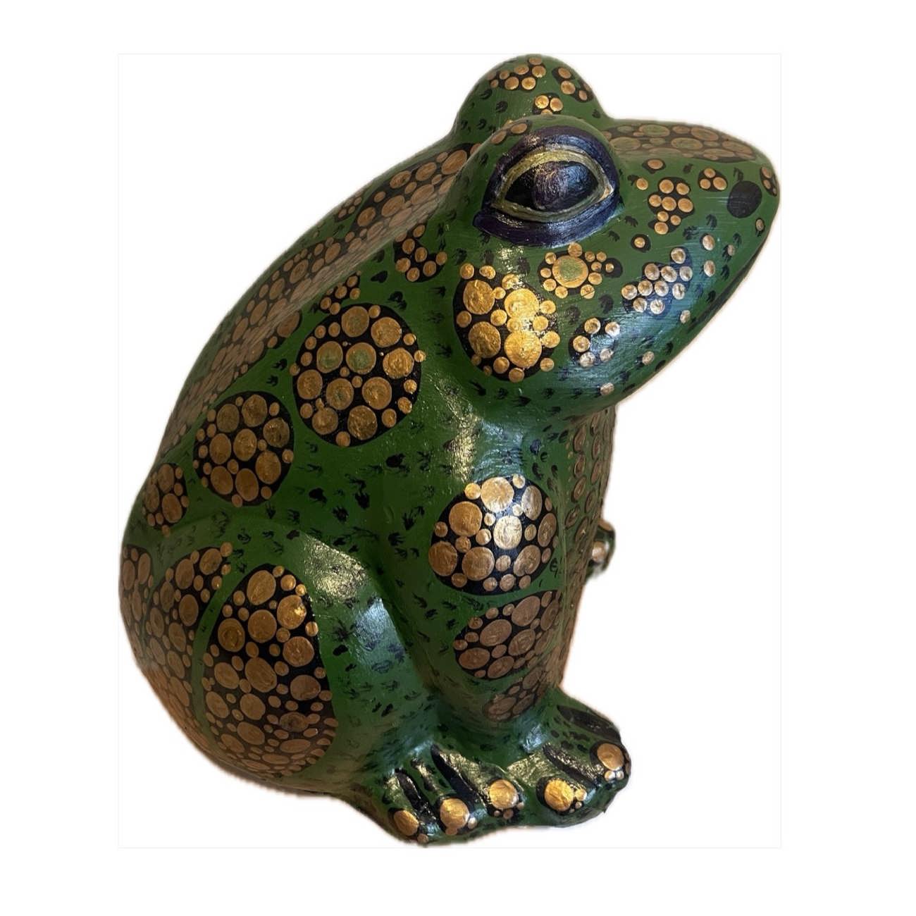 Decorative Frog Pottery Figurine – Artistic Amphibian Sculpture