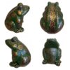 Decorative Frog Pottery Figurine - Artistic Amphibian Sculpture
