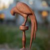Decorative Wooden Bird Figurine - Handcrafted Natural Home Decor