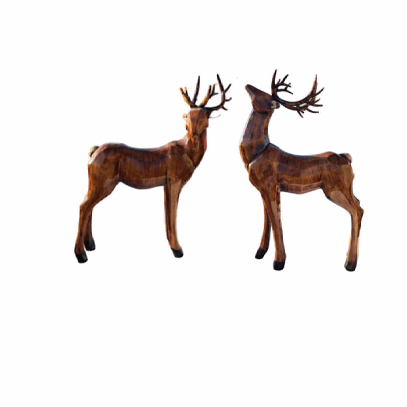 Decorative Deer Figurine 2 Pieces – Graceful Wildlife Sculptures