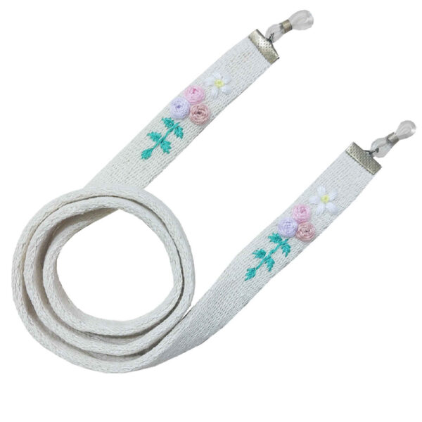 Glasses Strap – Handcrafted Flower Embroidery