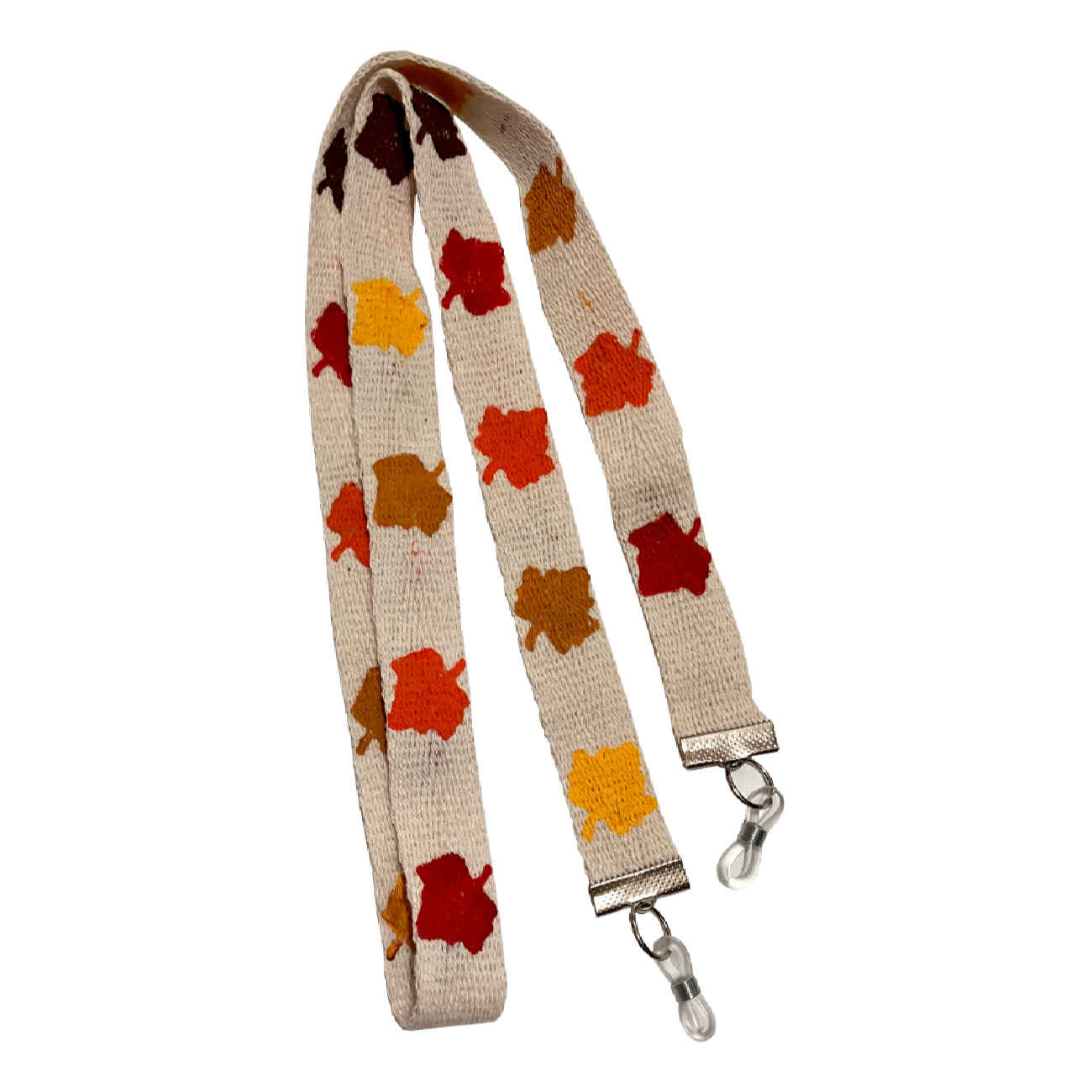 Glasses Strap – Fall Leaves Cream Design