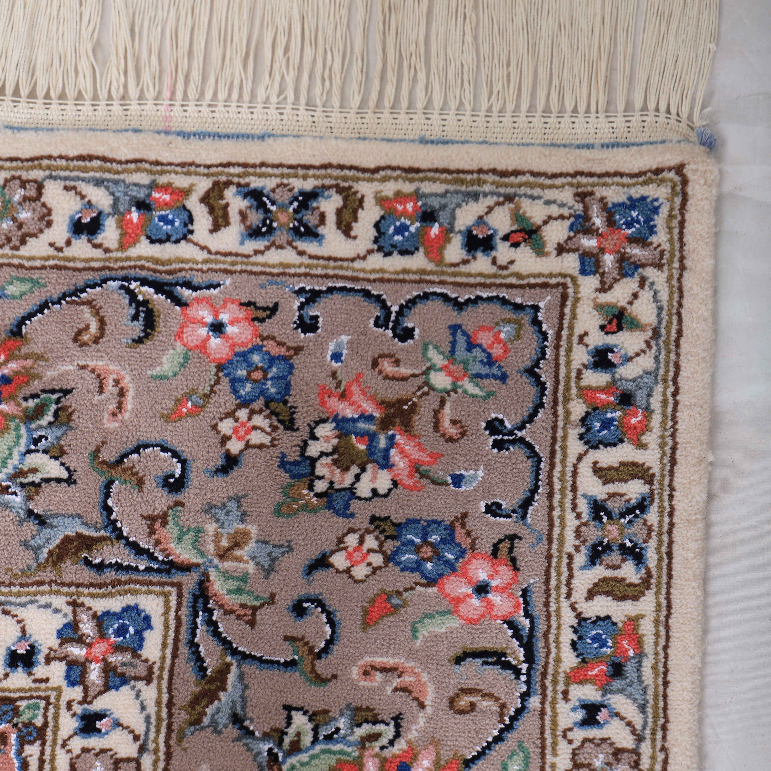 Genuine Persian Carpet with Wool Hand-Knotted in Yazd Lachak Toranj