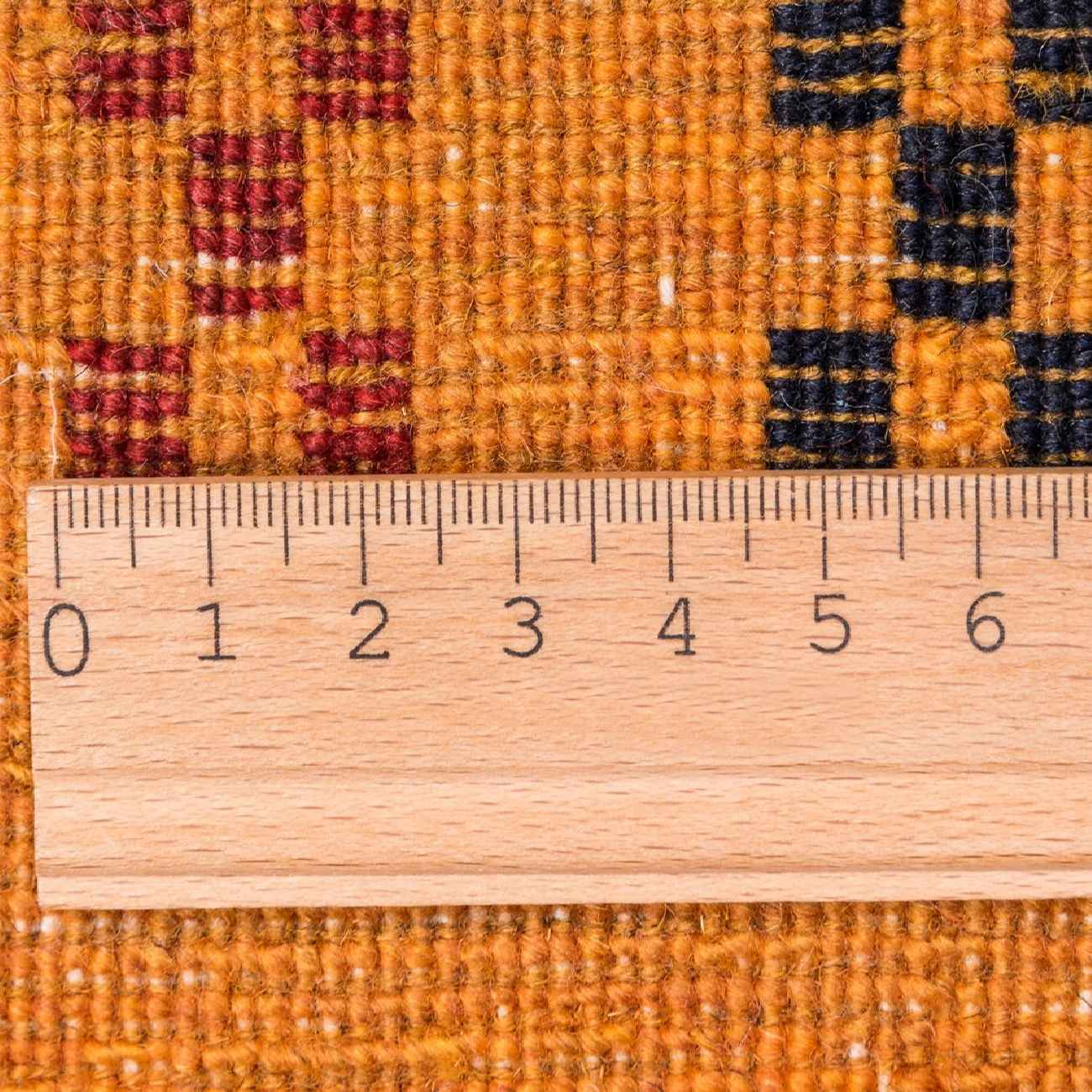 Genuine Persian Gabbeh Wool Rug Handwoven in Fars Bordered Orange
