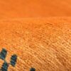 Genuine Persian Gabbeh Wool Rug Handwoven in Fars Bordered Orange