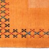 Genuine Persian Gabbeh Wool Rug Handwoven in Fars Bordered Orange