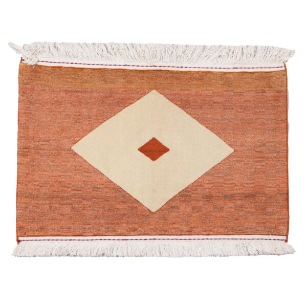 Genuine Persian Gabbeh Wool Rug Handwoven in Fars Geometric