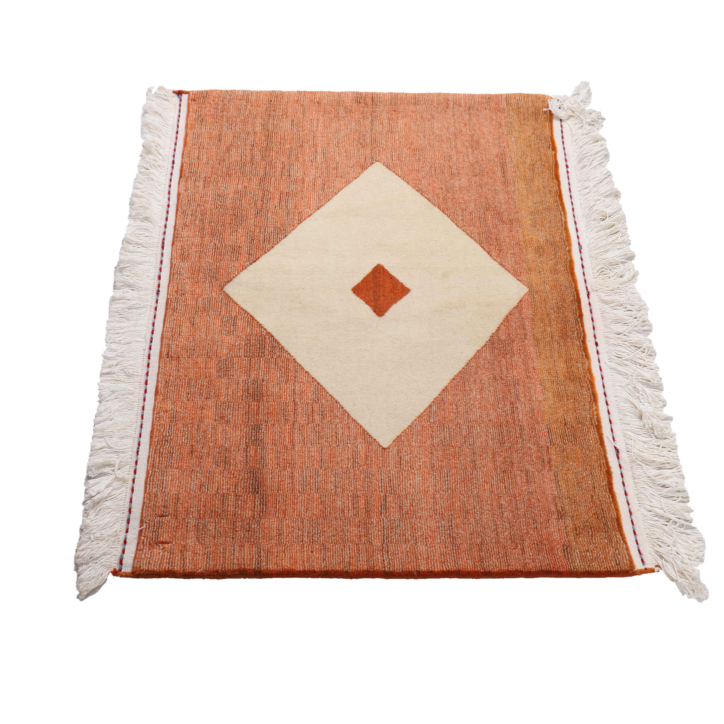 Genuine Persian Gabbeh Wool Rug Handwoven in Fars Geometric