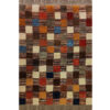 Genuine Persian Gabbeh Wool Rug Handwoven Checkered
