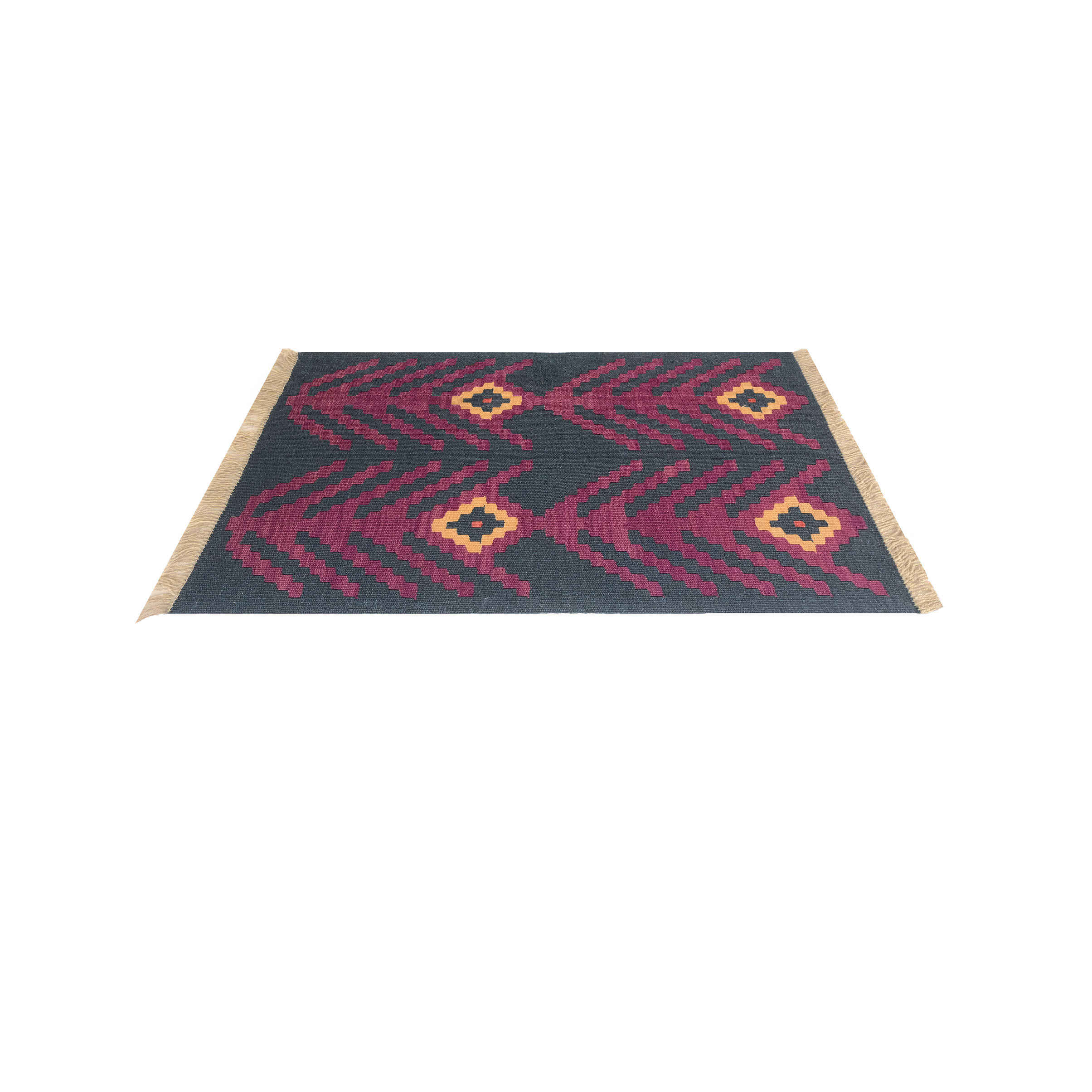Genuine Persian Wool Kilim Rug Handwoven in Fars Qashqai
