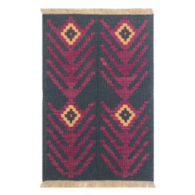 Genuine Persian Wool Kilim Rug Handwoven in Fars Qashqai