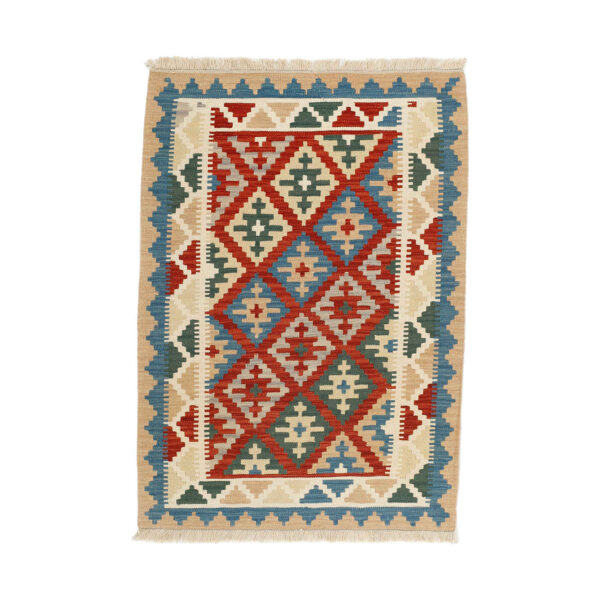 Genuine Persian Wool Kilim Rug Handwoven in Fars Qashqai