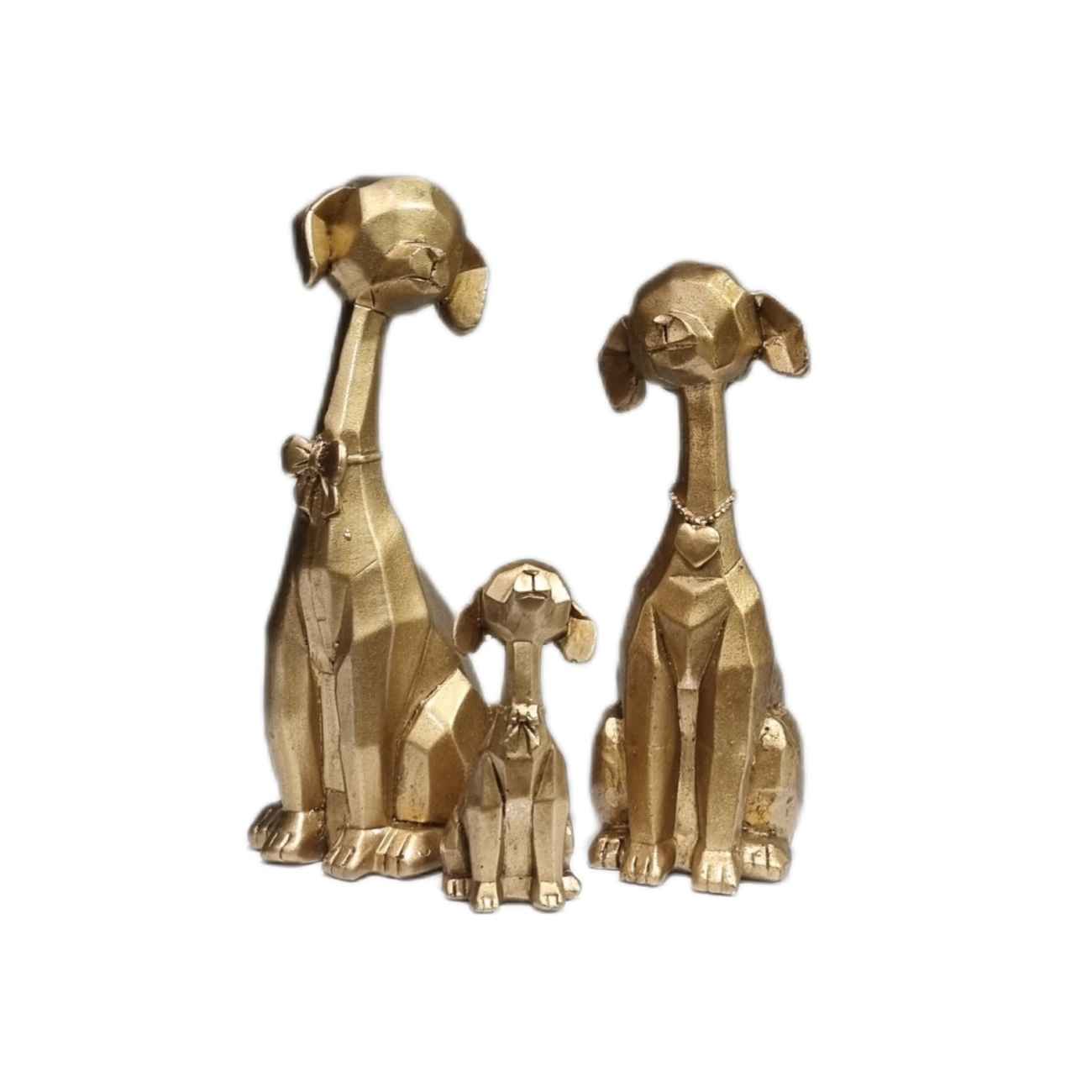 Decorative Geometric Mammoth Cubism Figurine 4 Pieces - Artistic