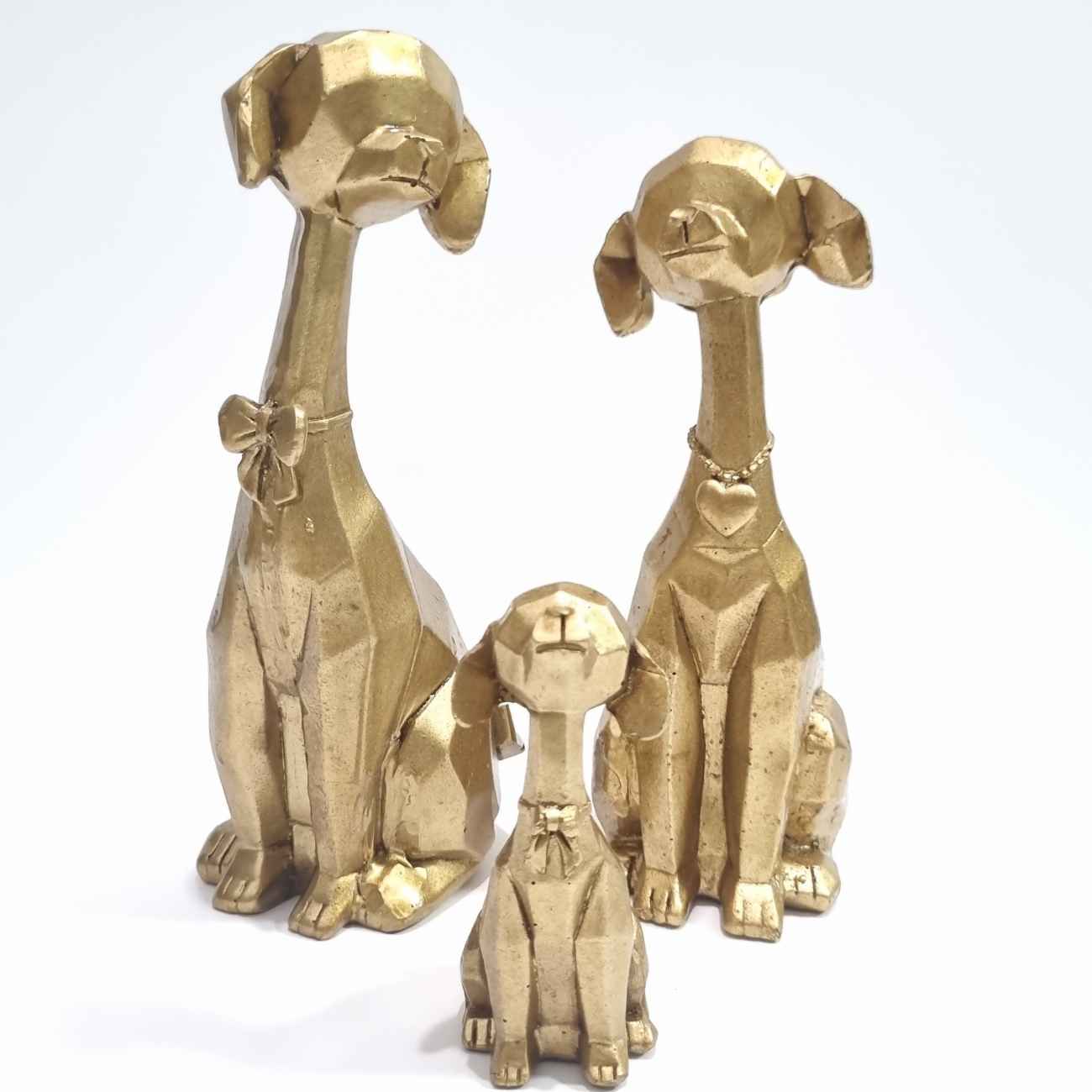 Decorative Geometric Mammoth Cubism Figurine 4 Pieces – Artistic