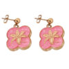 Gold Plated Drop Earrings Floral Design for Women