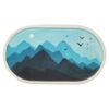 Handcrafted Concrete Serving Tray with Painted Design Mountain