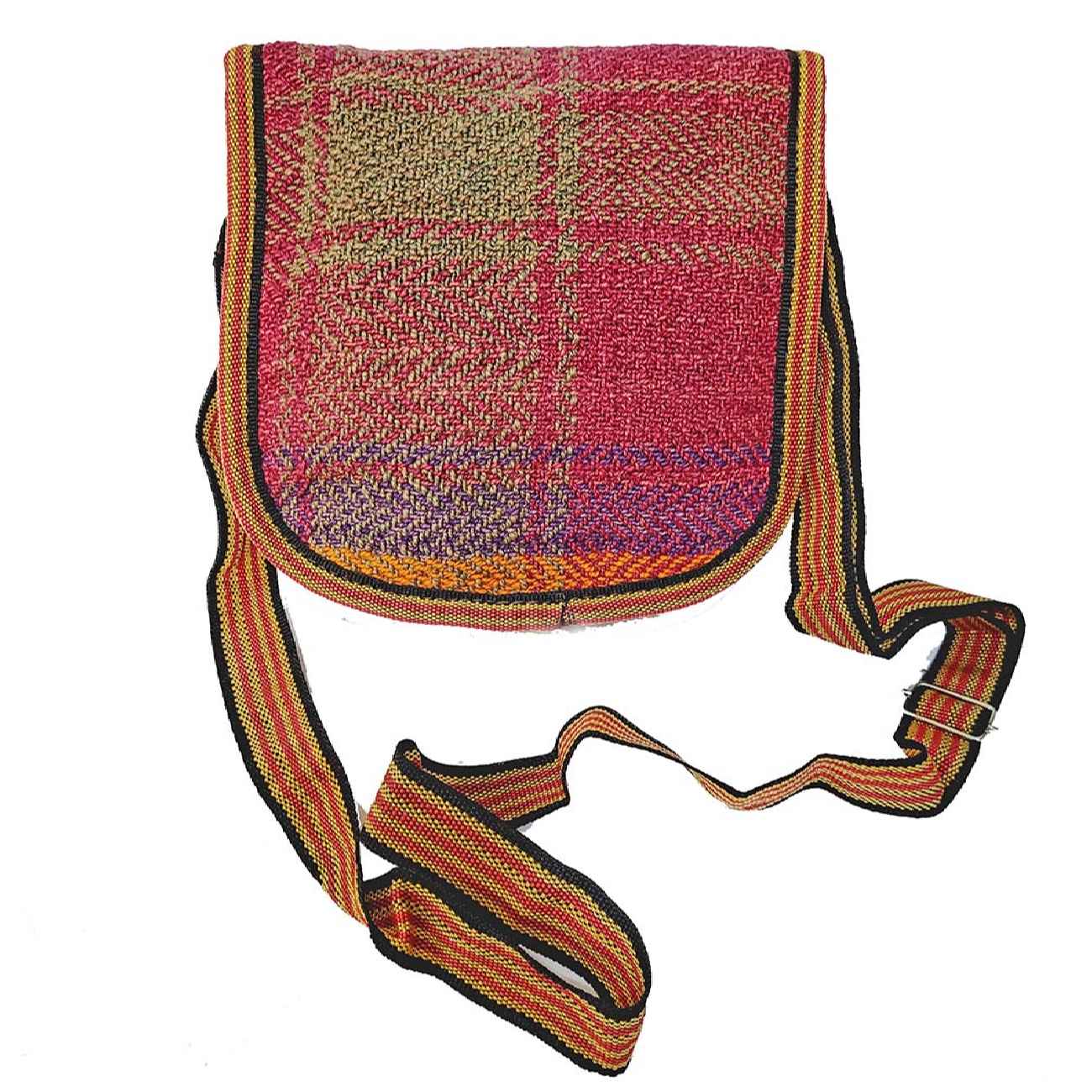 Handcrafted Persian Crossbody Shoulder Jajim Bag Pink