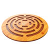 Handcrafted Wooden Trivet with Maze Design for Hot Pot