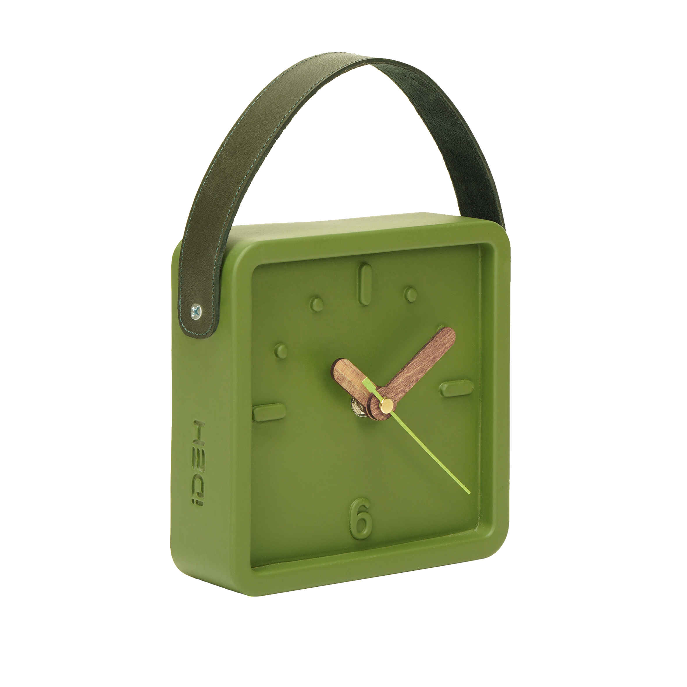 Handcrafted Concrete Desk Clock – Minimalist Green