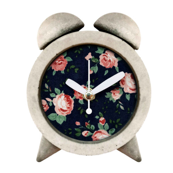 Handmade Concrete Twin Bell Clock for Home & Office