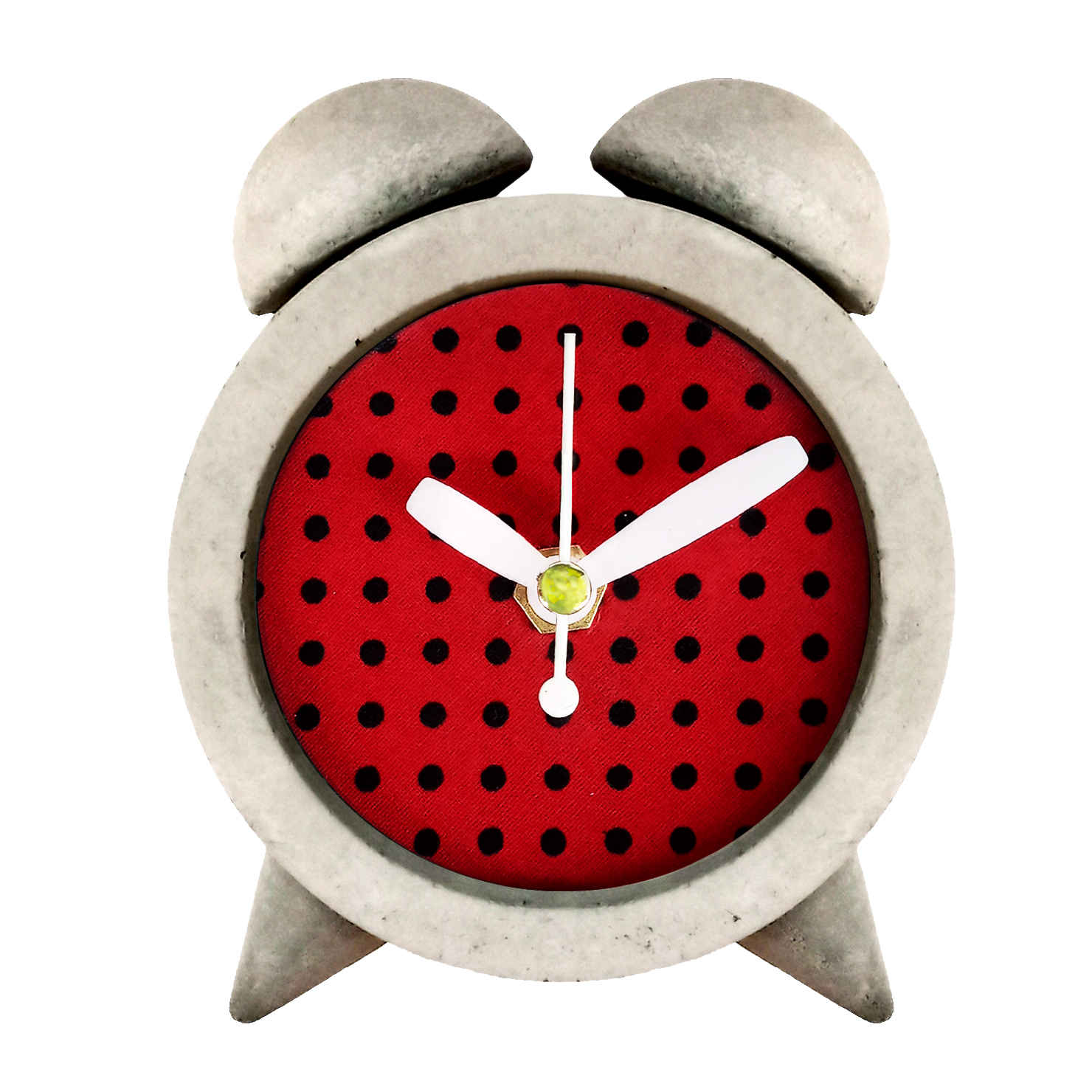 Handmade Concrete Twin Bell Clock for Work & Home