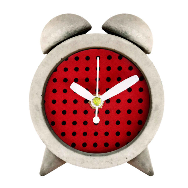 Handmade Concrete Twin Bell Clock for Work & Home