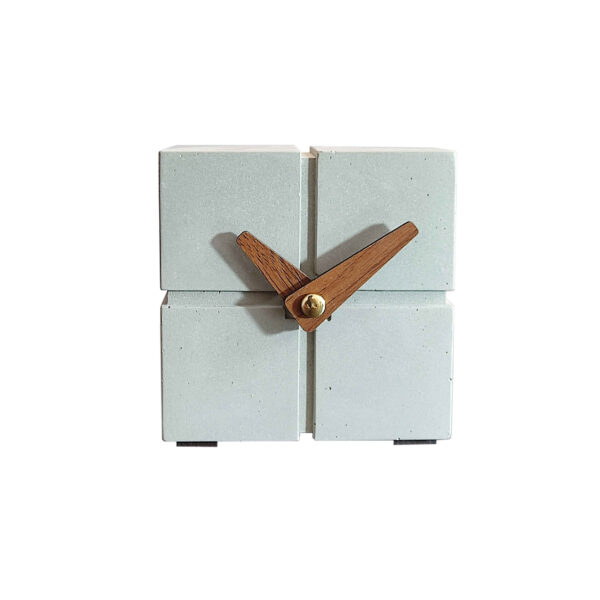 Handcrafted Concrete Desk Clock - Minimalist Cube
