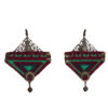 Persian Embroidered Earrings Traditional Needlework