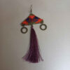 Persian Embroidered Earrings Traditional Needlework Tassel