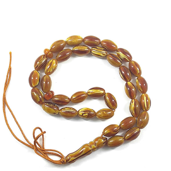 Islamic Sandalus Resin Rosary Crafted with 33 Prayer Beads Tasbih Dark