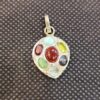 Islamic Silver Pendant Seven Stone with Hirz of Imam Jawad
