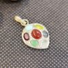 Islamic Silver Pendant Seven Stone with Hirz of Imam Jawad