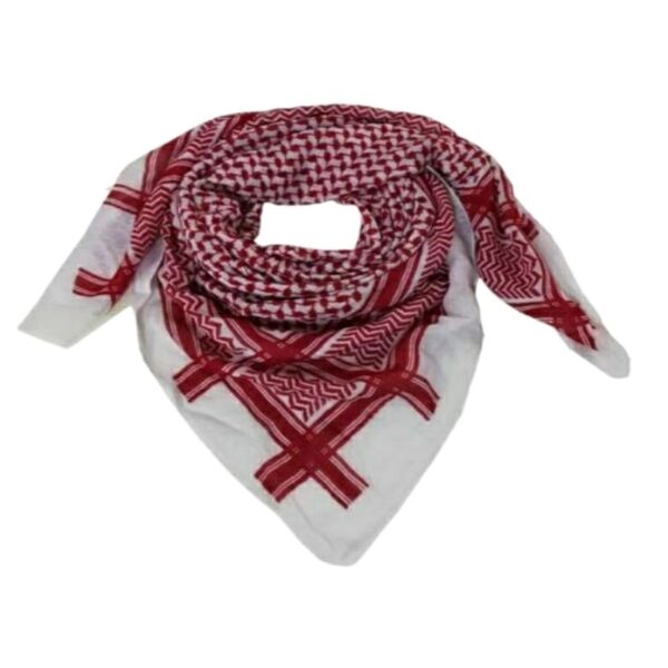 Saudi Checkered Shemagh Scarf – Arabic Head & Neck Protection Wrap