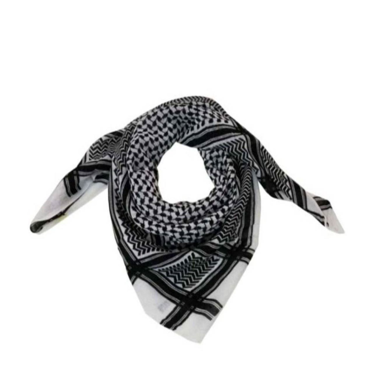 Saudi Checkered Shemagh Scarf – Arabic Head & Neck Protection Wrap
