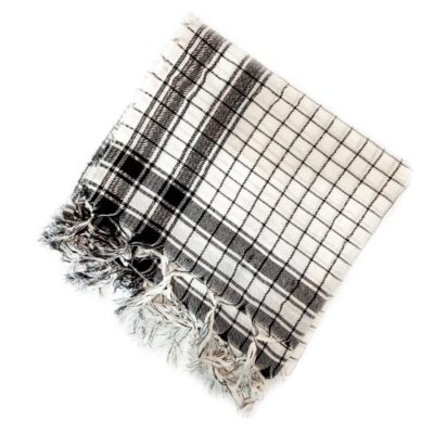 Arabic Keffiyeh Shemagh Scarf – Checkered for Sun & Sand Protection