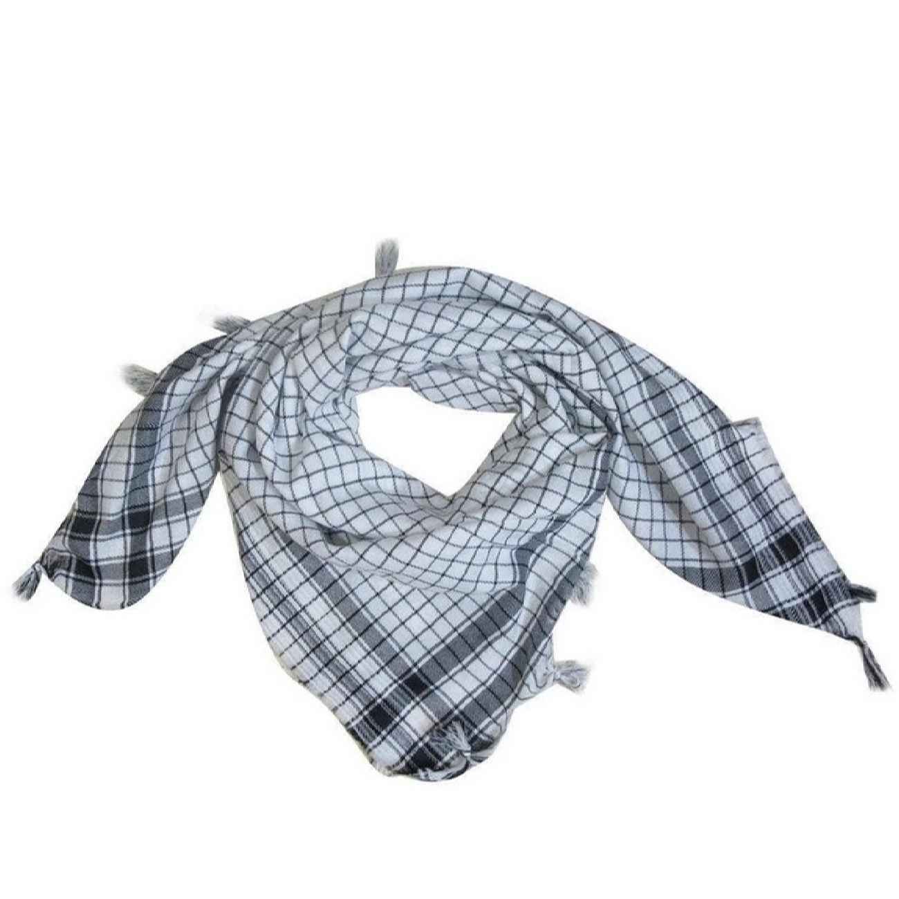 Arabic Keffiyeh Shemagh Scarf - Polyester for Head & Face