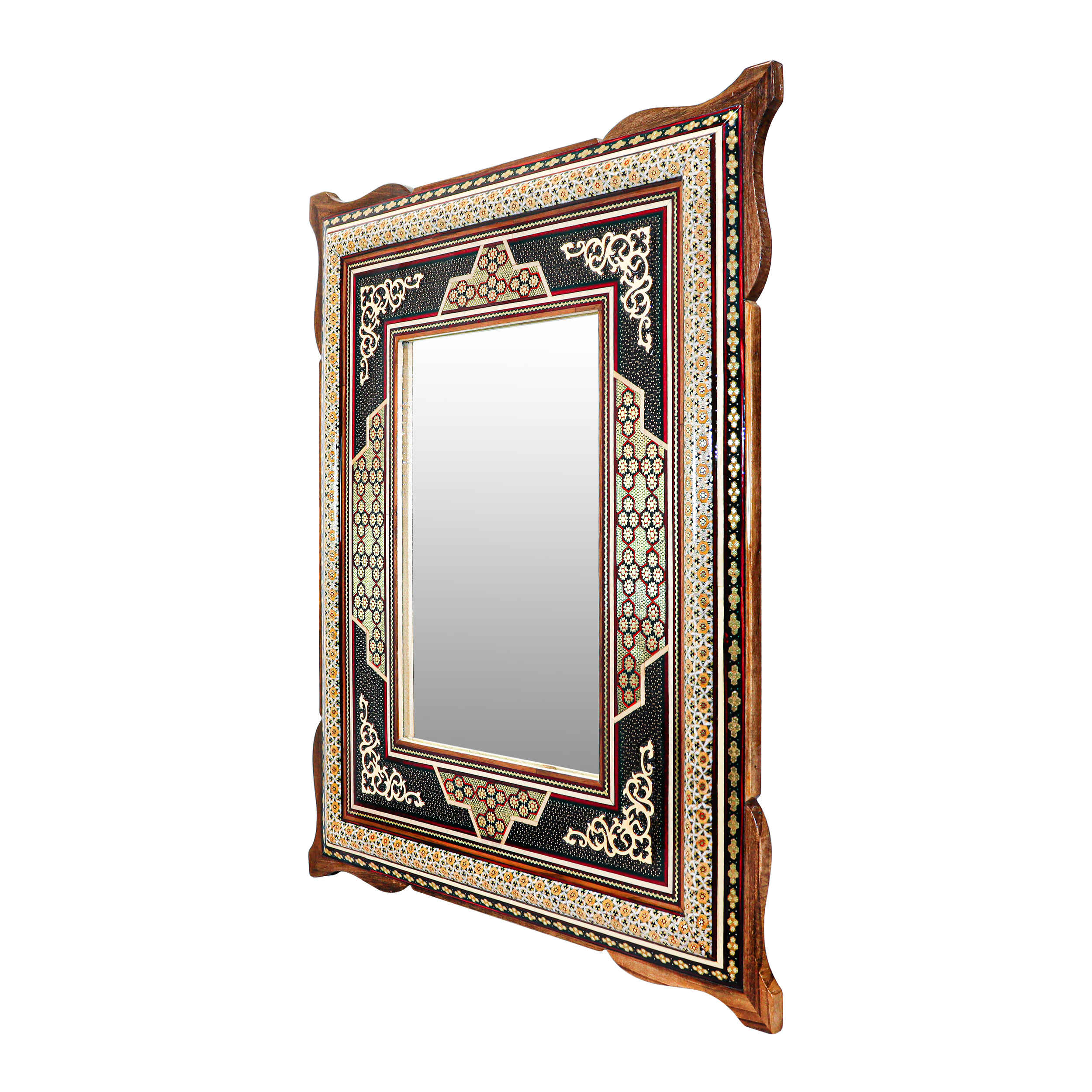 Persian Wooden Mirror Frame – Khatamkari Wall Mirror - ShopiPersia