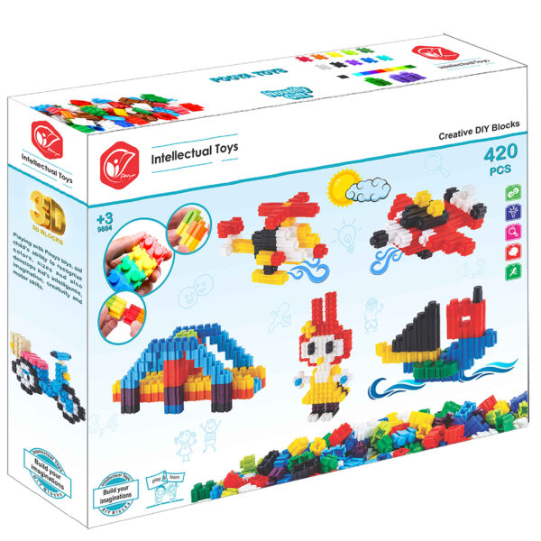 Intellectual Toys: Farming Construction Blocks – Fun Set for Kids & Adults, 420 Pieces